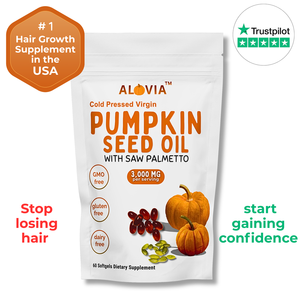ALOVIA™ –Pumpkin Seed Oil, Natural Support for Hair Growth - Bladder Health
